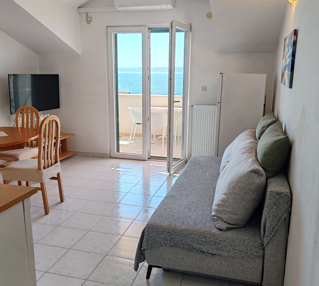 Top Floor Apartment - Apartments Borovina in Bol Brac - living room with sofa_